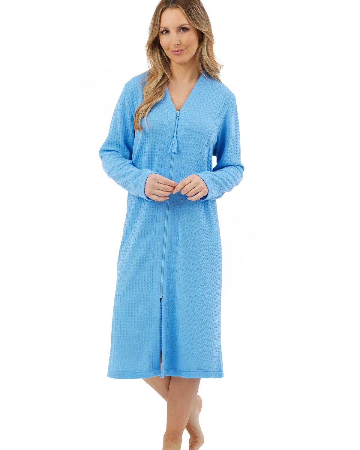 Marlon Womens Waffle Zip Robe