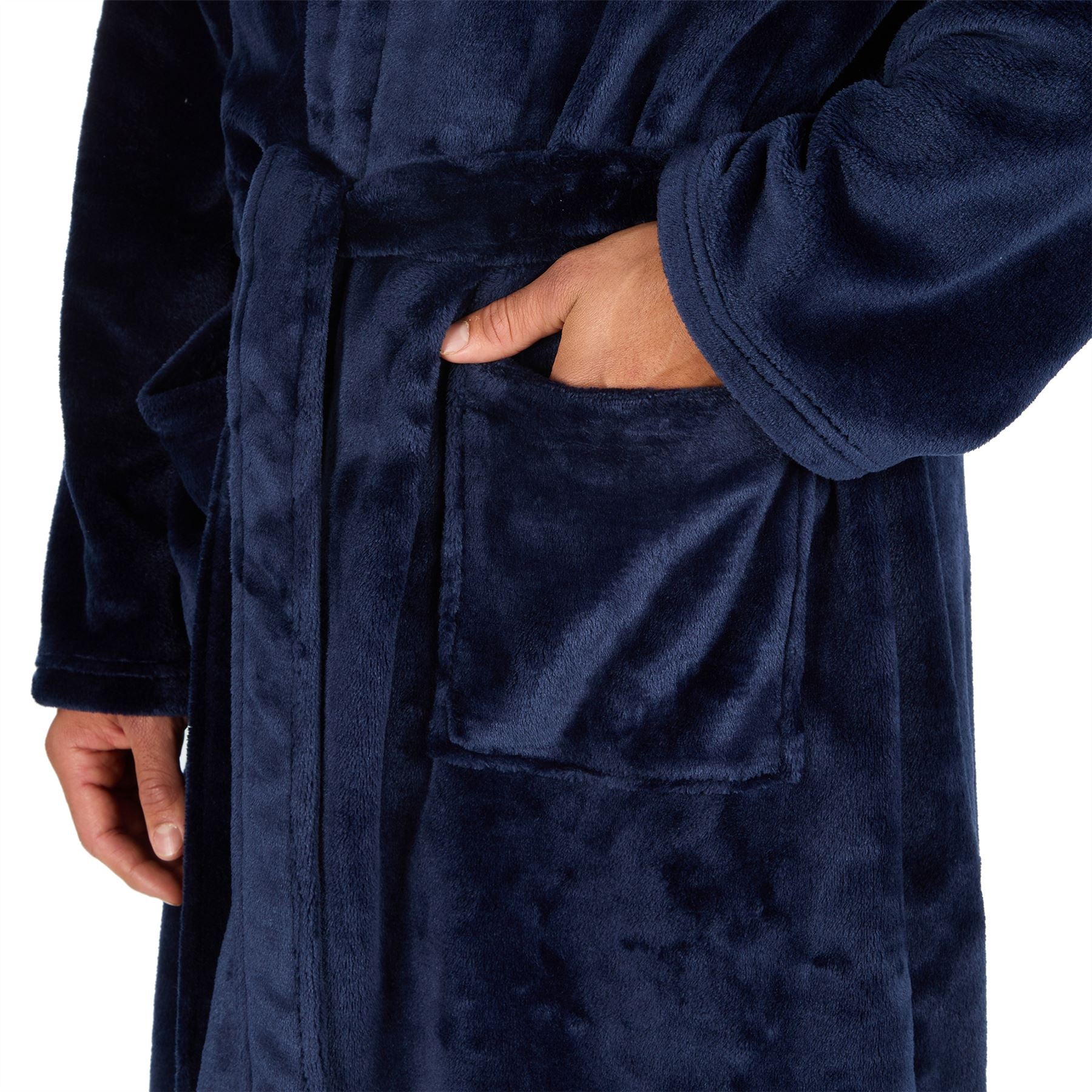 Mens luxury hooded dressing gown best sale