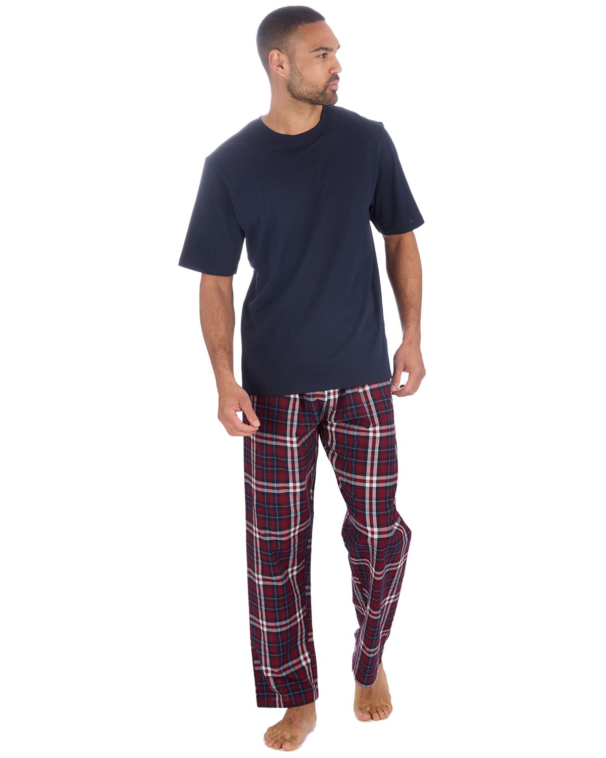 Cargo Bay Mens Short Sleeve Check Pyjamas