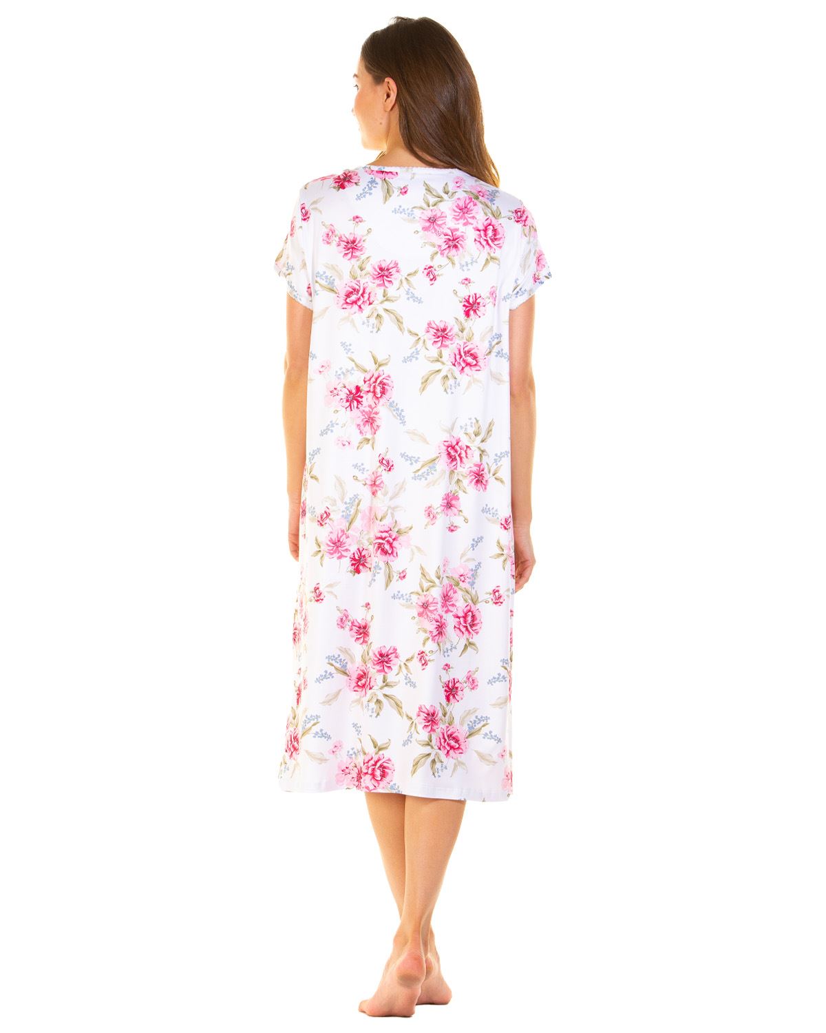 La Marquise Womens 'Pink Rose' Short Sleeve Nightie
