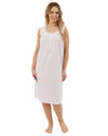 Marlon Womens Linear Floral 40" Sleeveless Button Nightie