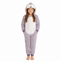 Girls Purple Hedgehog Onesie