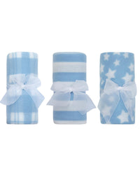 QT Baby 3 Pack Fleece Blanket Set