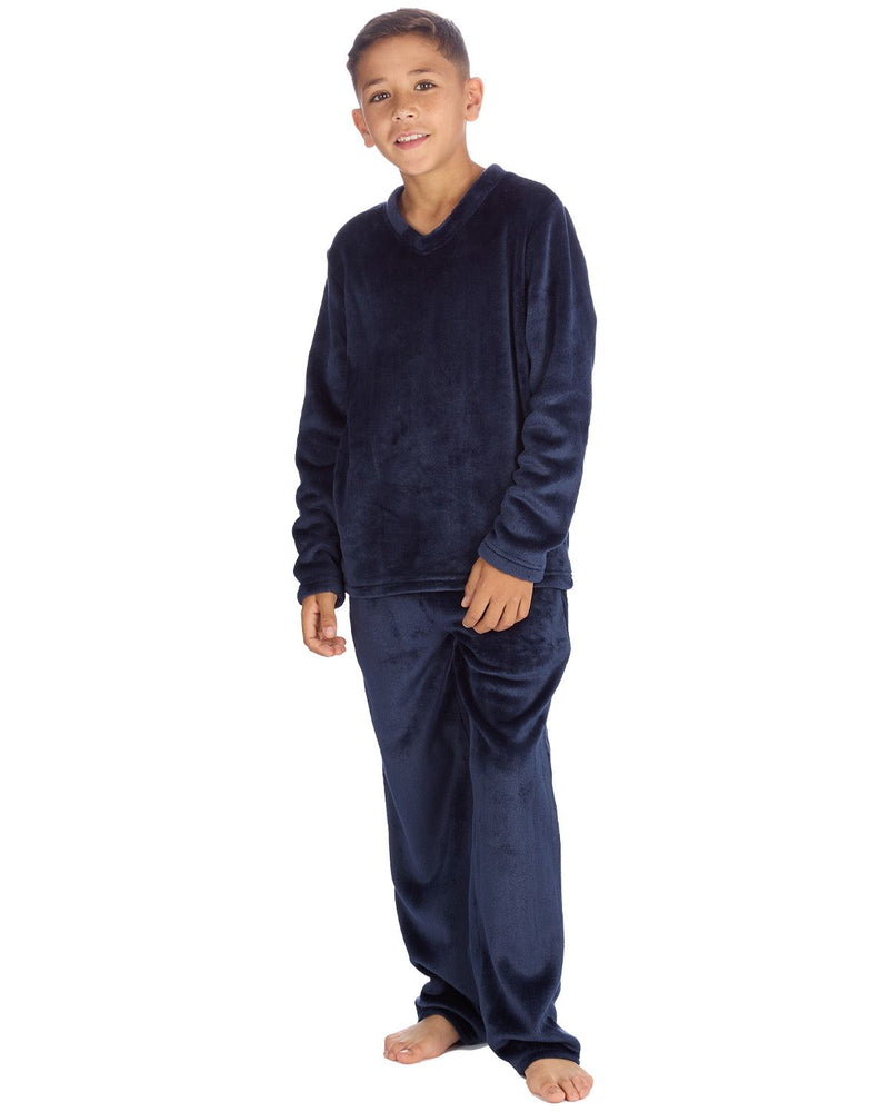 Cargo Bay Boys Polished Fleece Plain Pyjamas