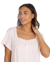 Cottonique Womens Jersey Cotton Short Sleeve Nightie