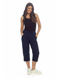 Indigo Roc Womens Cropped Linen Trousers