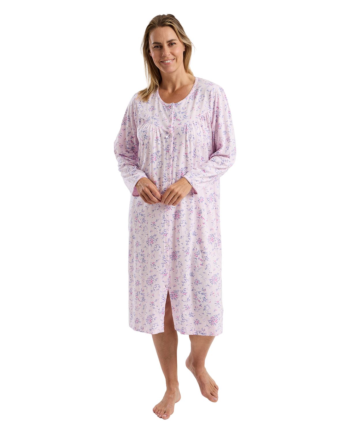 Marlon Women Bouquet Pastel Button Through Nightdress
