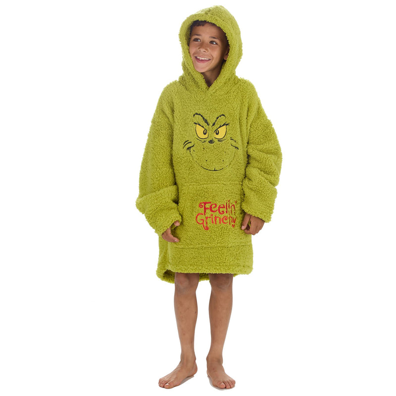 Grinch Matching Family Oversized Fleece Hoodie