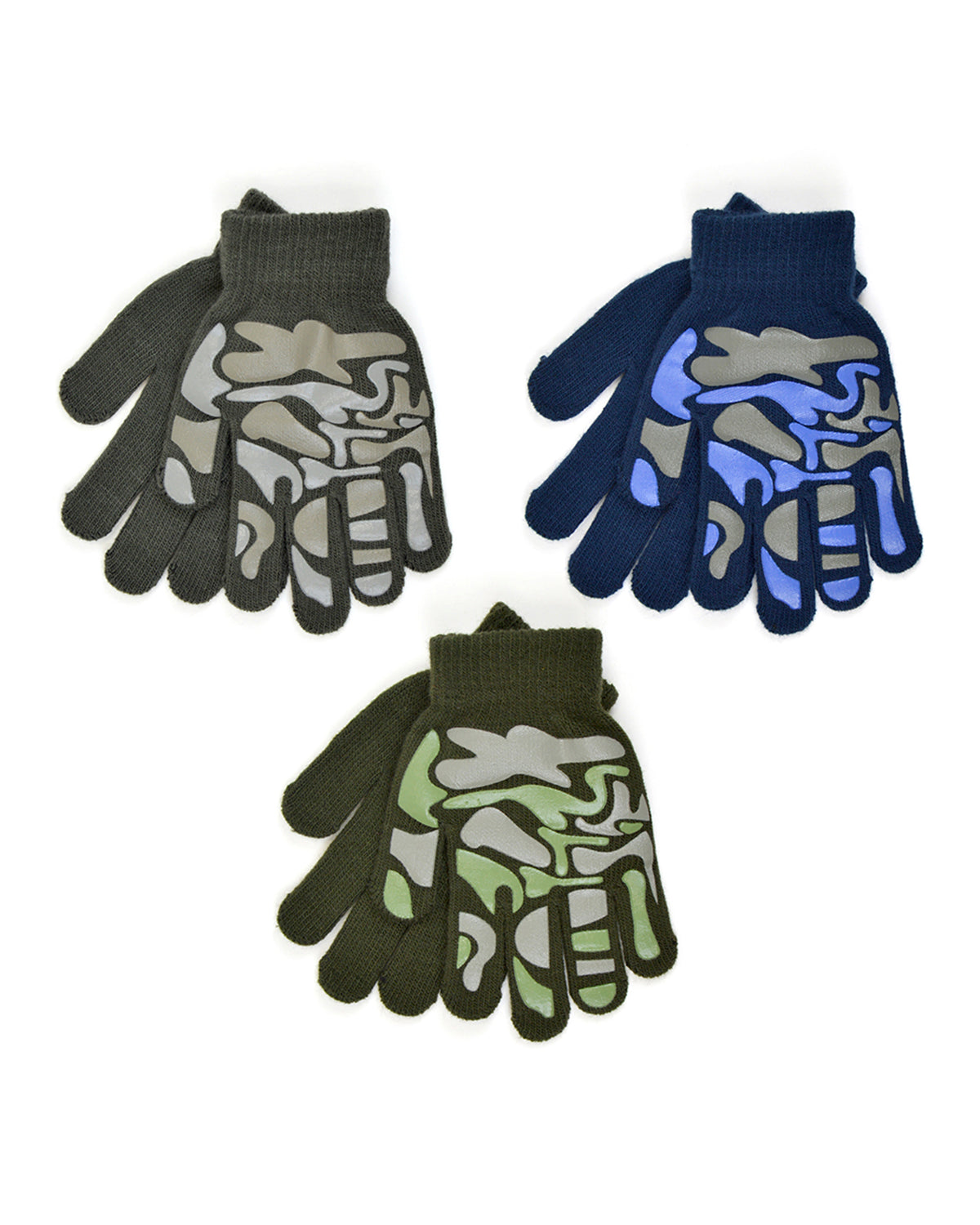 Bertie & Bo Childrens 3 Pack Patterned Gripper Gloves