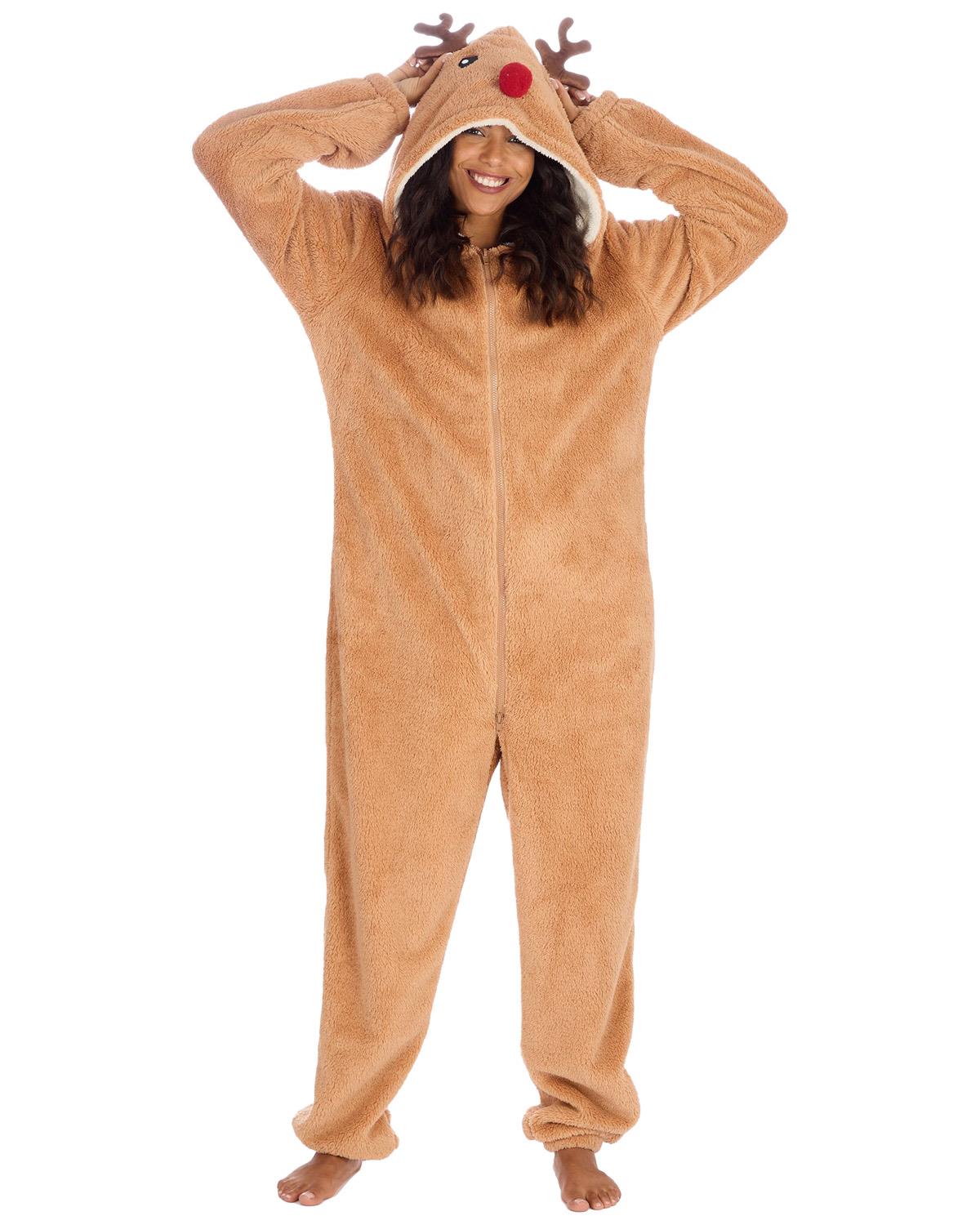 Loungeable Unisex Brown Reindeer Onesie