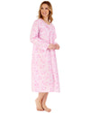 Slenderella Womens 45" Woven Long Sleeve Nightdress