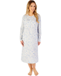 Slenderella Womens Large Floral 43" Jersey Nightdress