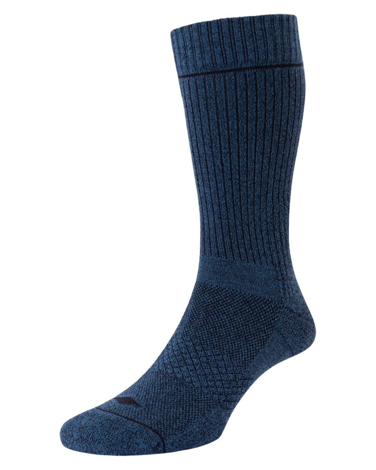 HJ Hall Unisex Rambler Light Comfort Coolmax Cotton Crew Sock