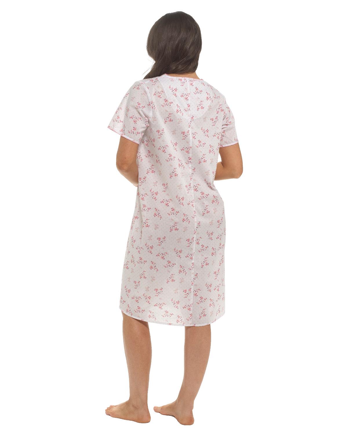 Slumber Hut Womens Woven Short Sleeve Floral Nightie