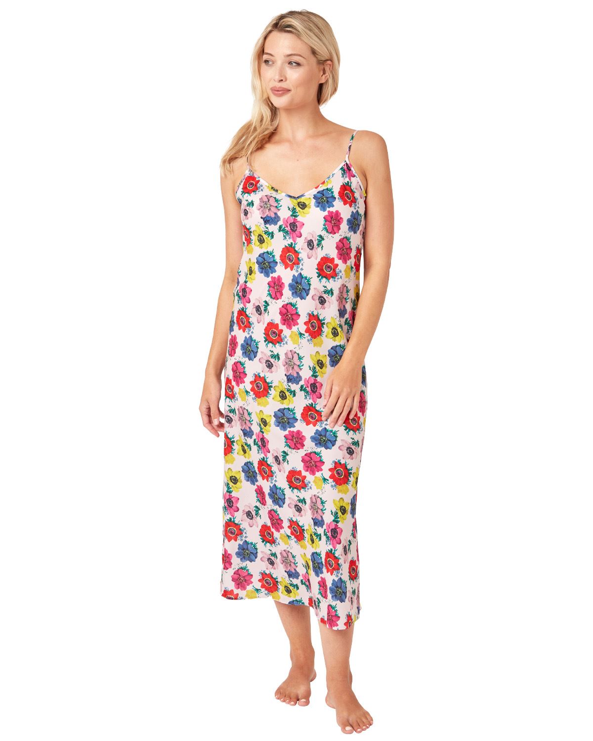 Indigo Sky Womens Satin Long Chemise