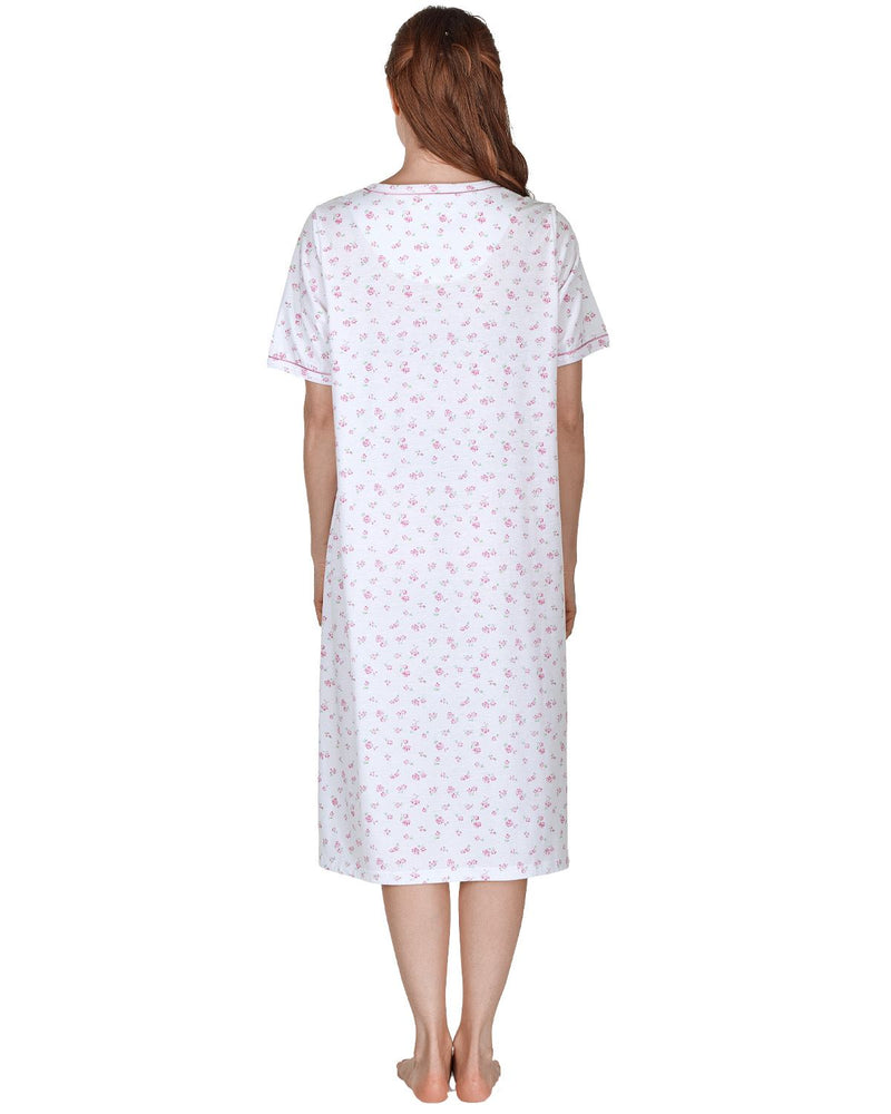La Marquise Womens 'Rose Print' Short Sleeve Nightie