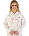 Slenderella Womens Floral Printed Flannel 45" Woven Nightdress