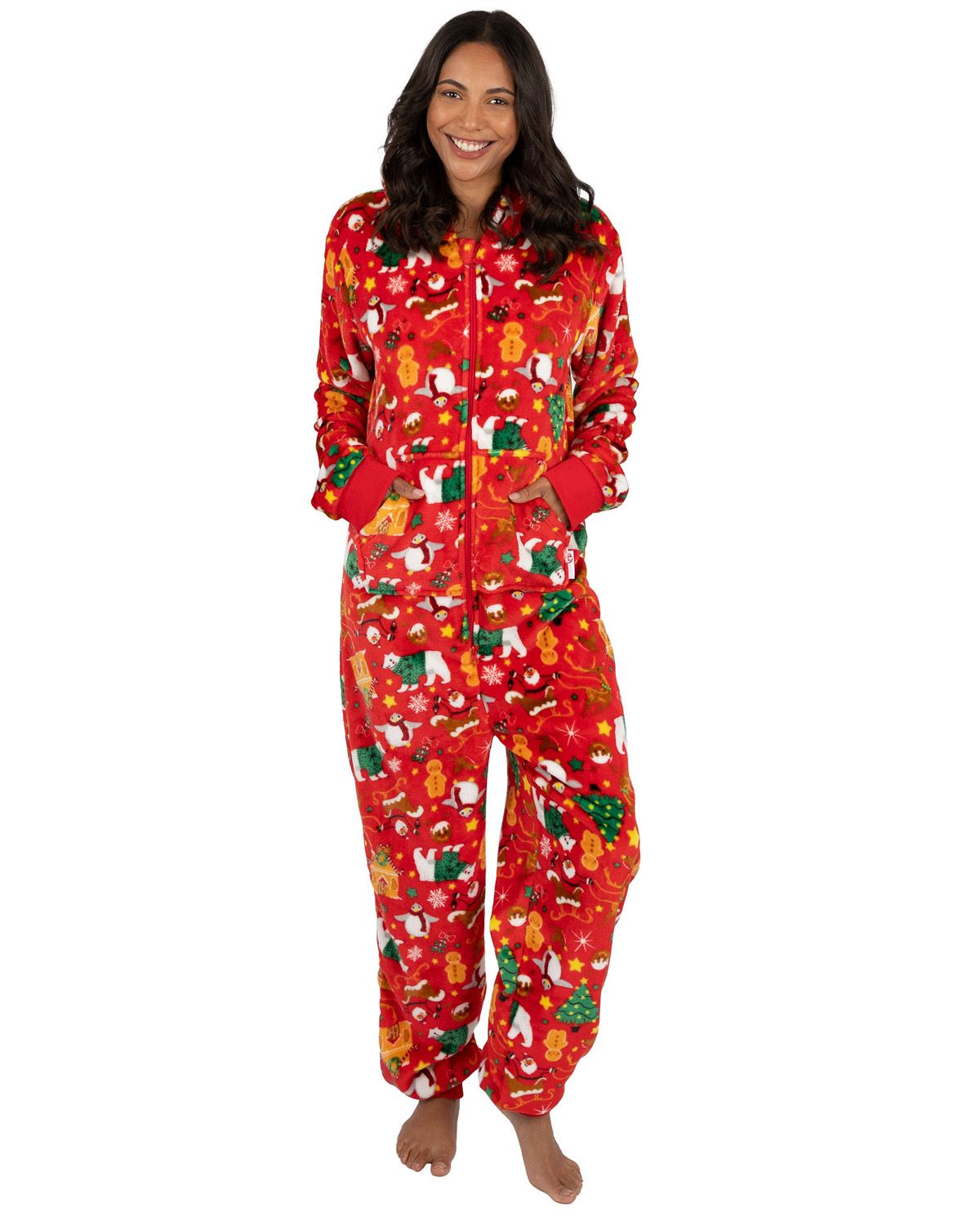 Huggable Adults Fleece Christmas Onesie