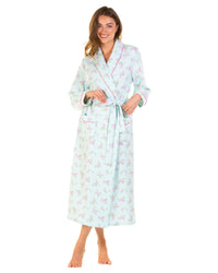 La Marquise Womens Primrose in Bloom Mock Quilt Robe