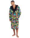 Huggable Mens Hooded Fleece Gamer Dressing Gown
