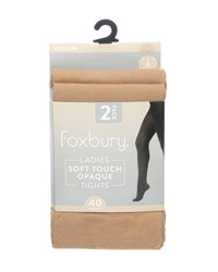 Foxbury Womens 6 Pack 40 Denier Soft Touch Tights