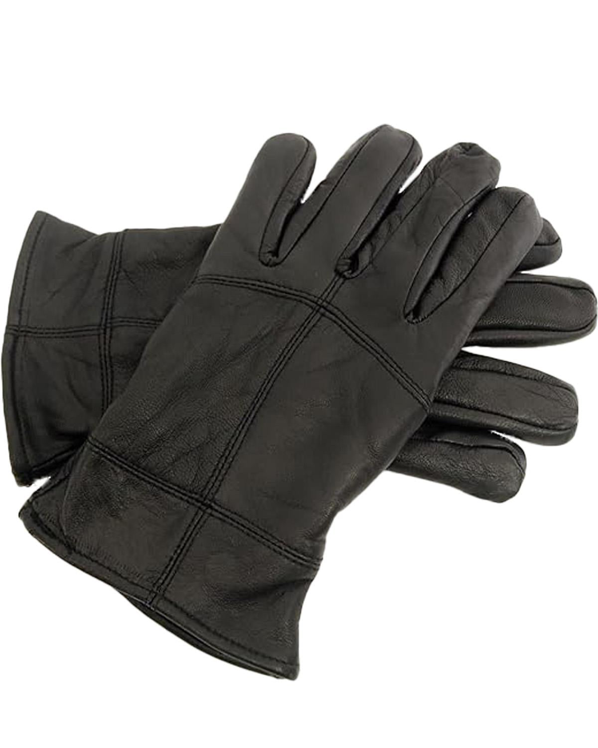 Heatguard Mens Black Thinsulate Leather Gloves