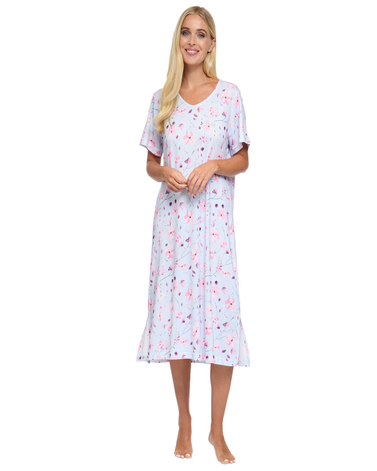 La Marquise Womens 'Floral Reflections' Short Sleeve Nightie