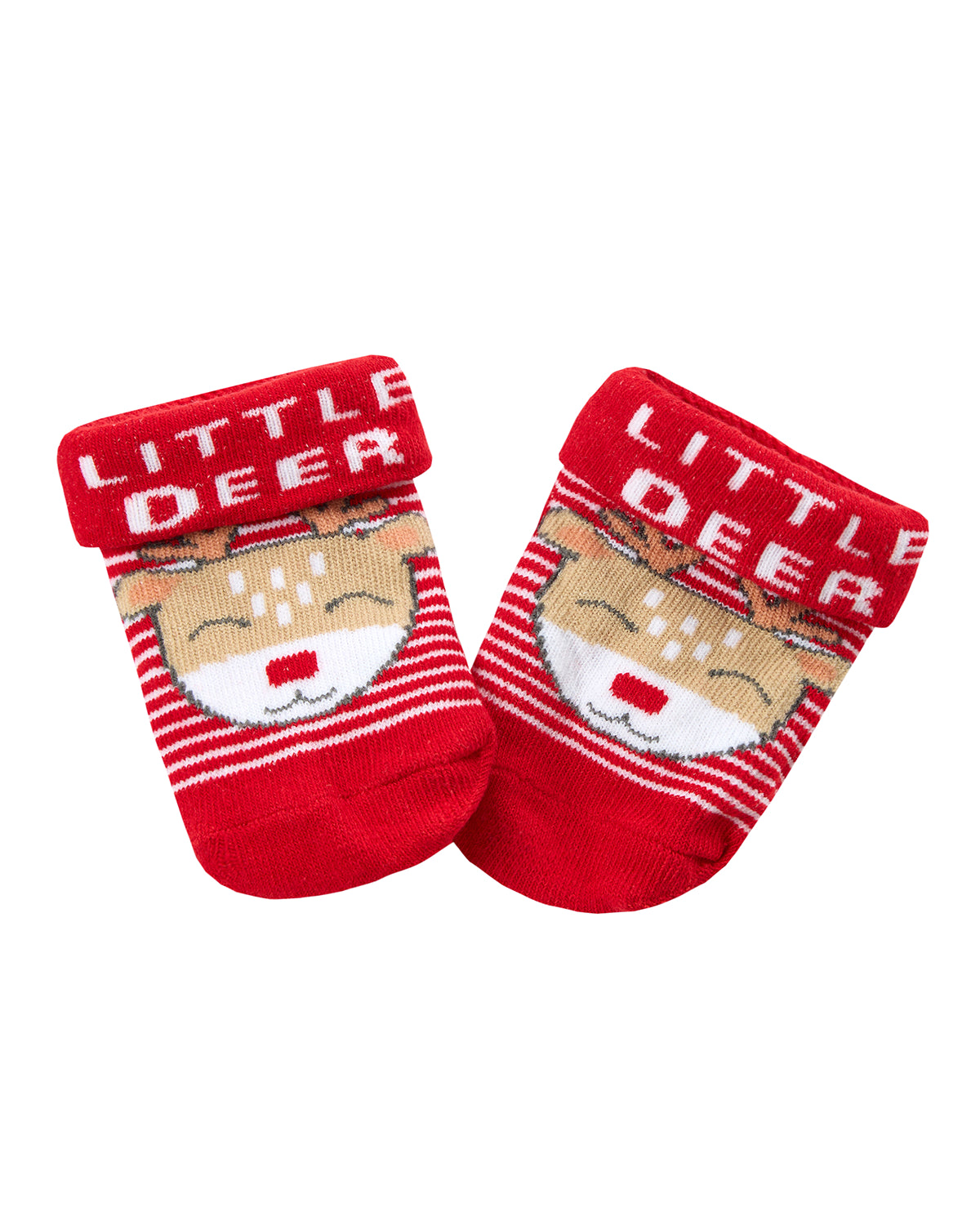 Festive Socks 3 Pairs Baby Xmas Cotton Rich Socks In Bag