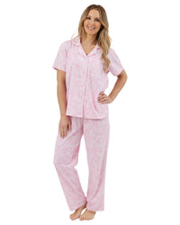 Marlon Womens Linear Floral Jersey Pyjamas