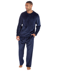 Cargo Bay Mens Polished Fleece Plain Pyjama Set