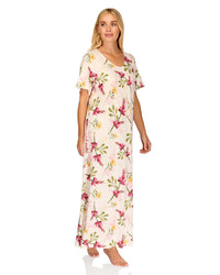 La Marquise Womens 'Berry & Blue' 43" & 50" Short Sleeve Nightie