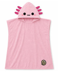 Adoramals Maddie the Axolotl Kids Hooded Towel