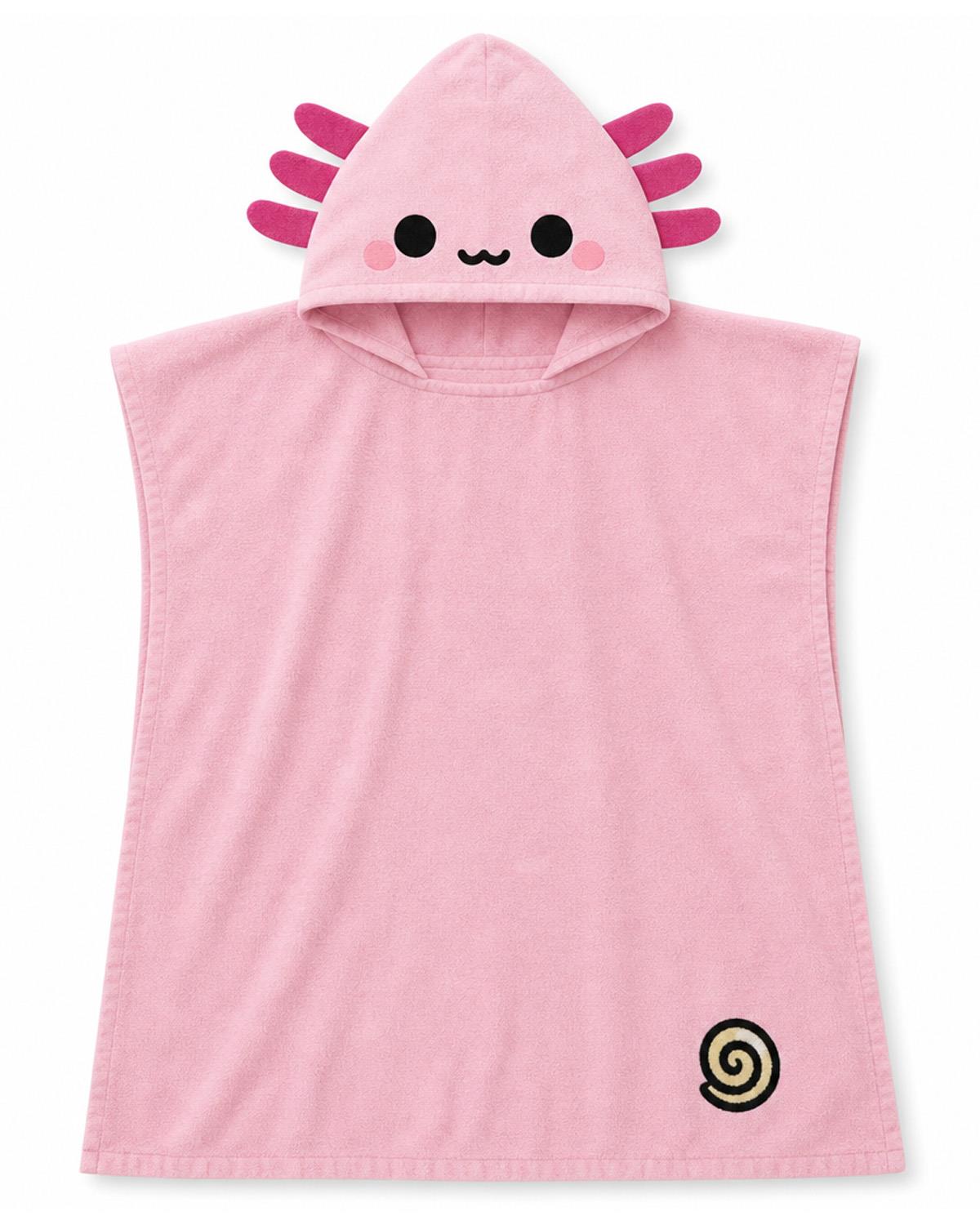Adoramals Maddie the Axolotl Kids Hooded Towel