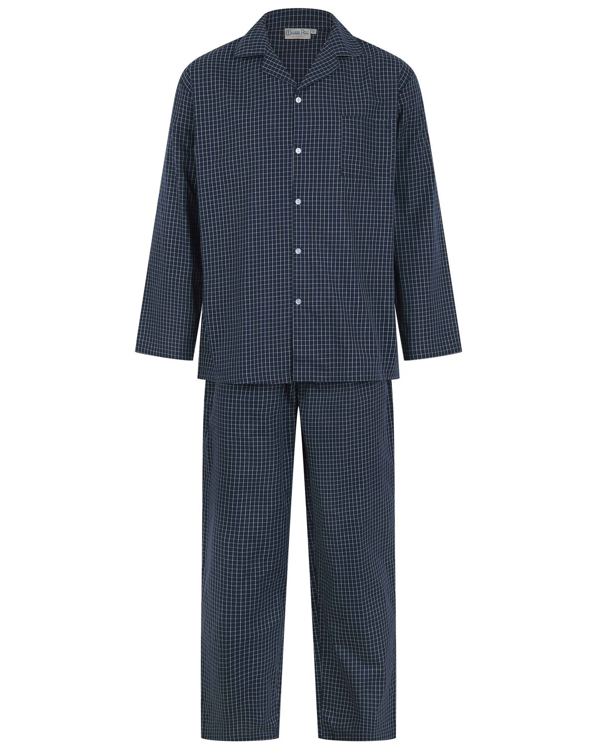 Walker Reid Mens Check Tailored Button Down Pyjamas