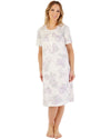 Slenderella Womens Large Floral Interlock 43" Jersey Nightdress