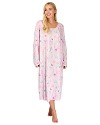 La Marquise Womens 'Watercolours' 43" & 50" Long Sleeve Jersey Nightie