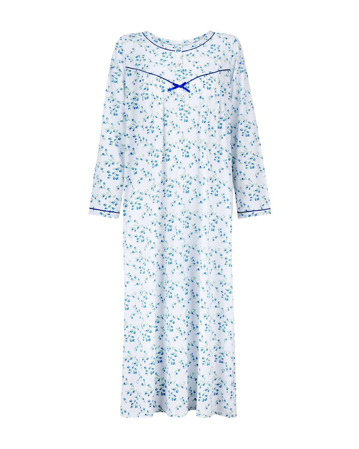 La Marquise Womens 'Moonlit Tulip' 50" Long Sleeve Jersey Nightie
