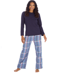 Slumber Party Womens Check Pyjamas