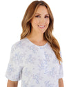 Slenderella Womens Bamboo Cotton Floral 42" Short Sleeve Nightdress