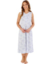 Slenderella Womens Bamboo Cotton Floral 42" Sleeveless Nightdress