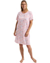 Marlon Womens Autumn Leaf Jersey Knee Length Nightdress