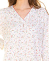 La Marquise Womens Pleated Susan Long Sleeve Nightie