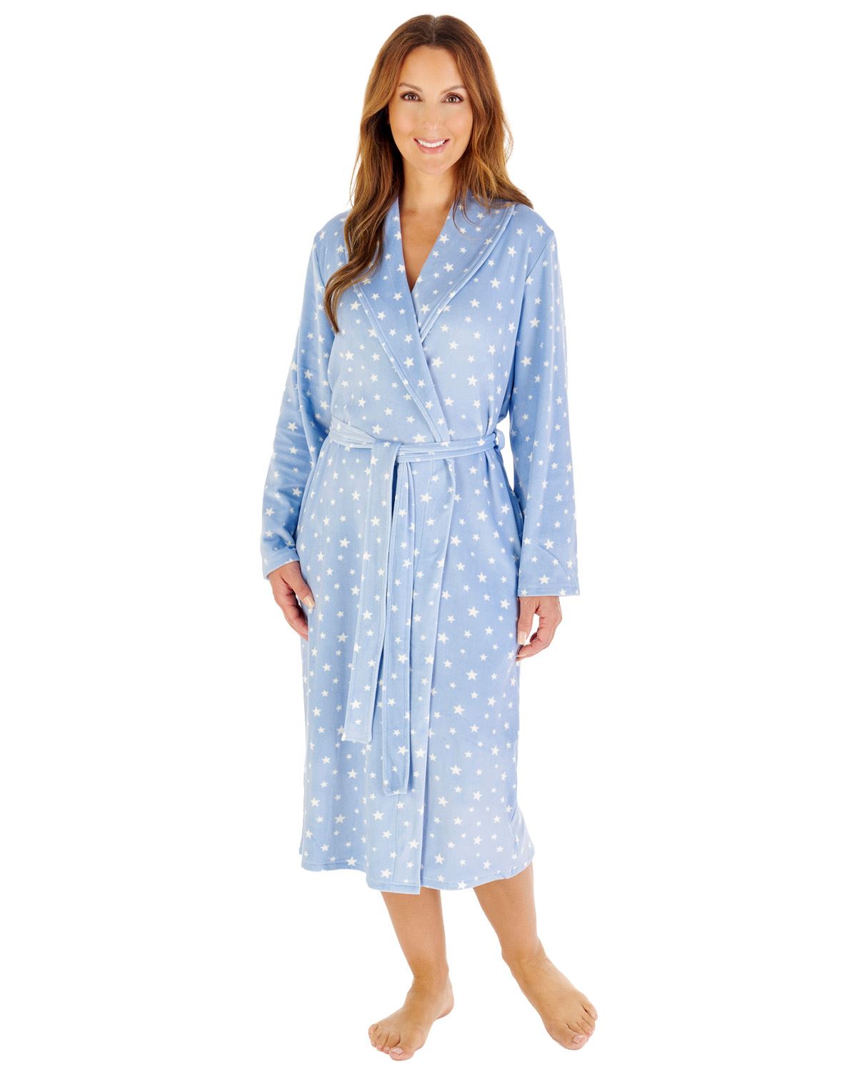 Slenderella Womens Supersoft Fleece 46" Shawl Collar Wrap