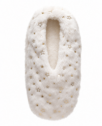 Womens Sherpa Lined Footie Slippers