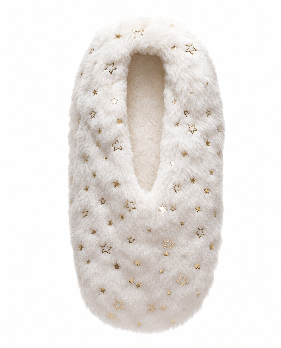 Womens Sherpa Lined Footie Slippers
