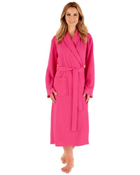Slenderella Womens Shawl Collar Waffle Dressing Gown