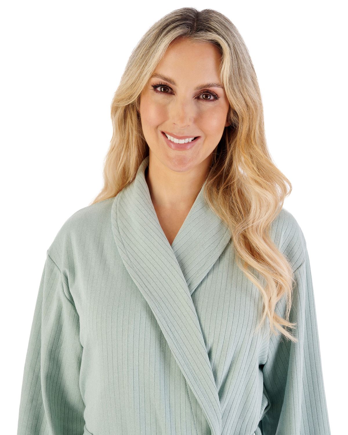 Slenderella Womens Rib Pattern 42" Shawl Collar Wrap