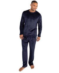 Cargo Bay Mens Ribbed Stripe Fleece Lounge Set