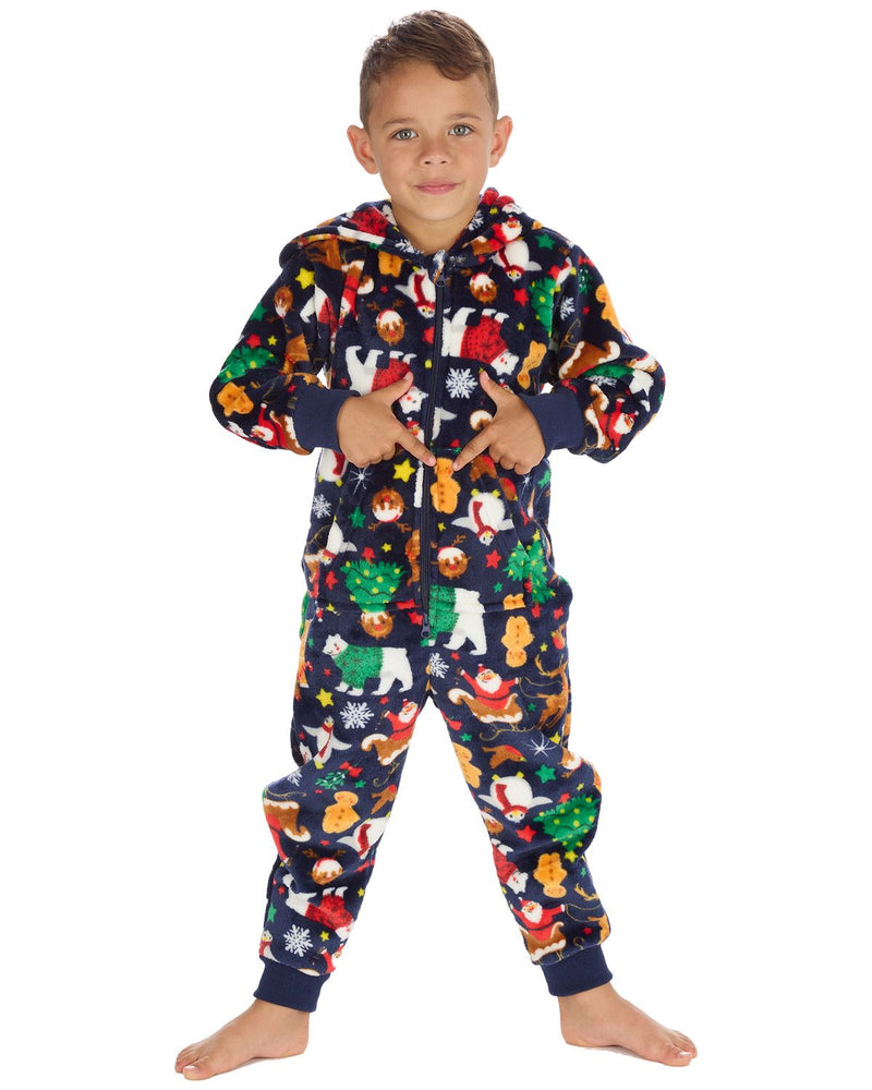 Huggable Matching Family Fleece Christmas Onesies