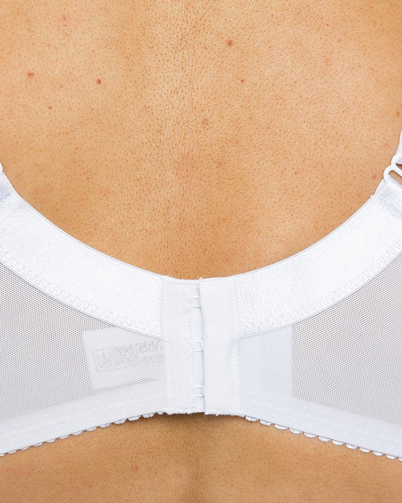 Gemm Womens Embroidered Bra - White